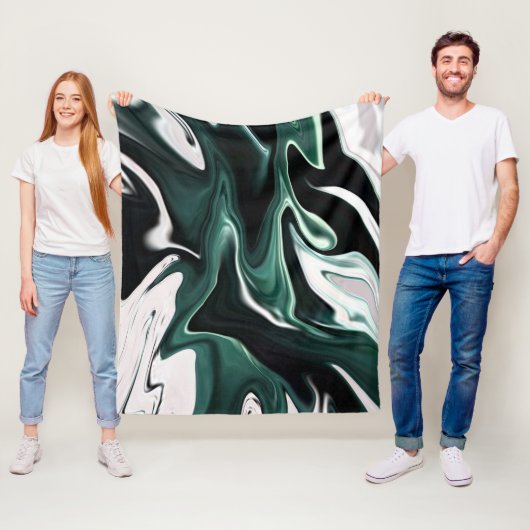 Couverture Polaire Abstract elegant fluide marble liquide (En situation)
