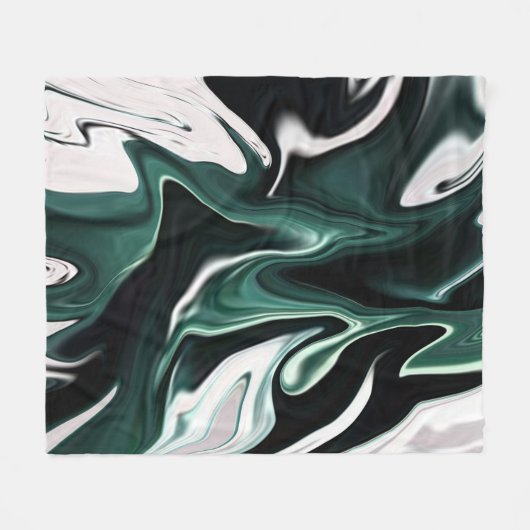 Couverture Polaire Abstract elegant fluide marble liquide (Devant (Horizontal))