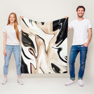 Couverture Polaire Abstract elegant retro colors digital fluid textur