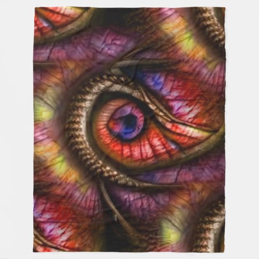 Couverture Polaire Abstract eyes in reds and purples (Devant)