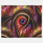 Couverture Polaire Abstract eyes in reds and purples (Devant (Horizontal))