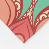 Couverture Polaire abstract floral pattern with hearts on a light gre (Coin)