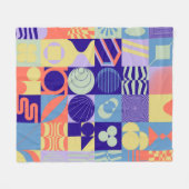 Couverture Polaire Abstract geometric pattern made with simple shapes (Devant (Horizontal))