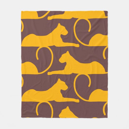 Couverture Polaire Abstract Hand Drawing Leopard Cheetah Panther Cat  (Devant)