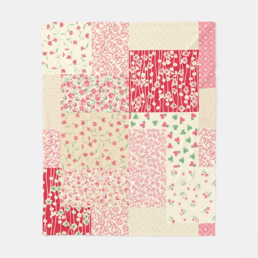 Couverture Polaire abstract hand drawn seamless patchwork pattern wit (Devant)