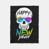 Couverture Polaire Abstract Happy New Skull Year  (Devant)