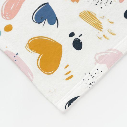 Couverture Polaire Abstract Hearts: Cozy Valentines  (Coin)