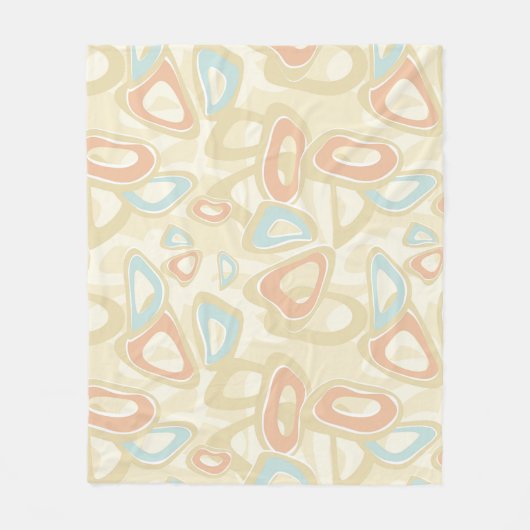 Couverture Polaire Abstract moderne de géométrie des shapes pastel re (Devant)