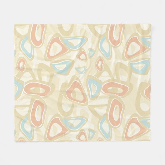 Couverture Polaire Abstract moderne de géométrie des shapes pastel re (Devant (Horizontal))