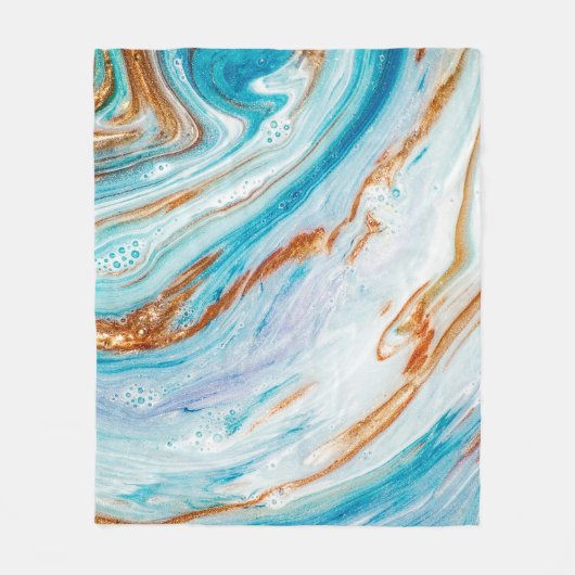 Couverture Polaire Abstract ocean- ART. Natural Luxury. Style incorpo (Devant)