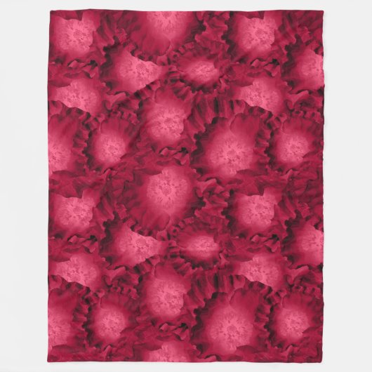 Couverture Polaire Abstract red roses poppy flowers floral romantic (Devant)