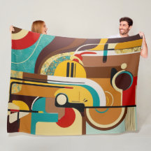 Abstract Retro Art | Yellow & Brown Design