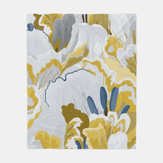 Couverture Polaire Abstract seamless pattern. Light grey, yellow, g (Devant)