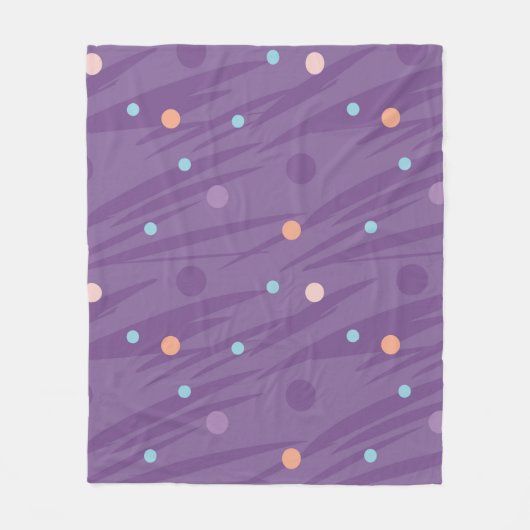 Couverture Polaire Abstract seamless purple pattern with circles and (Devant)