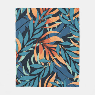 Couverture Polaire Abstract seamless tropical pattern with pastel pla