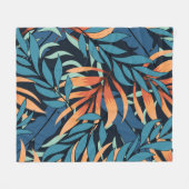 Couverture Polaire Abstract seamless tropical pattern with pastel pla (Devant (Horizontal))