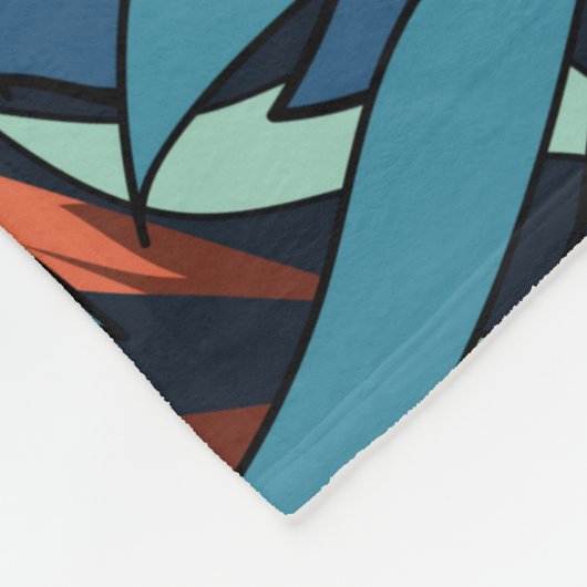 Couverture Polaire Abstract seamless tropical pattern with pastel pla (Coin)