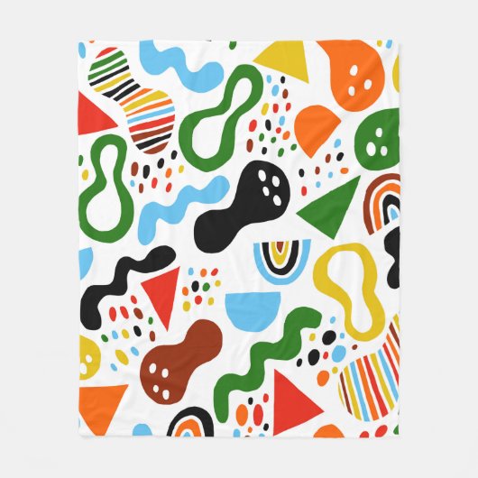Couverture Polaire abstraction de style moderne avec composition (Devant)