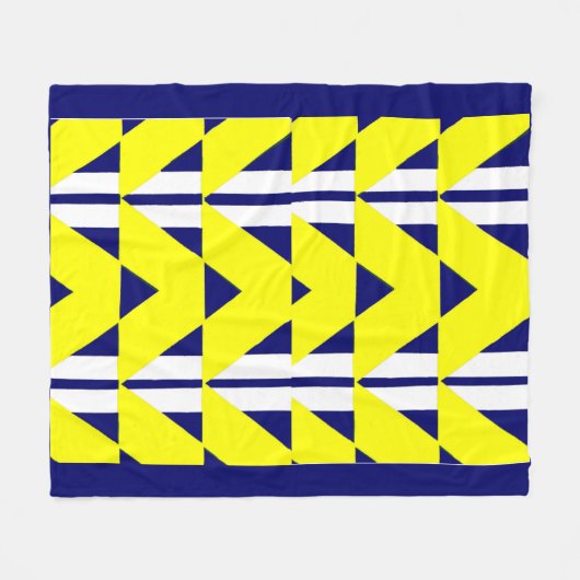 Couverture Polaire abstraction jaune vif (Devant (Horizontal))