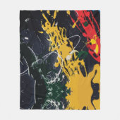 Couverture Polaire Abstractions Colorées : Éclaboussures et Lignes (Devant)
