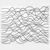Couverture Polaire Abstrait 010517 - Noir sur blanc (Devant (Horizontal))