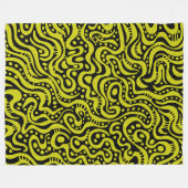 Couverture Polaire Abstrait 041211 - Banane jaune sur noir (Devant (Horizontal))