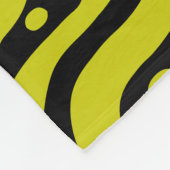Couverture Polaire Abstrait 041211 - Banane jaune sur noir (Coin)