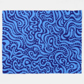 Couverture Polaire Abstrait 041211 - Bébé bleu sur Deep Navy (Devant (Horizontal))