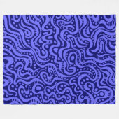 Couverture Polaire Abstrait 041211 - Bleu électrique sur Deep Navy (Devant (Horizontal))