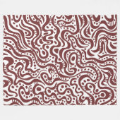 Couverture Polaire Abstrait 041211 - Brown sur blanc (Devant (Horizontal))