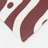 Couverture Polaire Abstrait 041211 - Brown sur blanc (Coin)