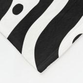 Couverture Polaire Abstrait 041211 - Noir sur blanc (Coin)