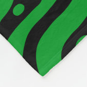 Couverture Polaire Abstrait 041211 - Vert herbe sur noir (Coin)