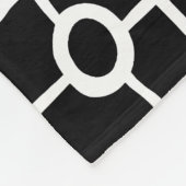 Couverture Polaire Abstrait 070517 - Blanc sur noir (Coin)