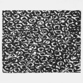 Couverture Polaire Abstrait 190819 - 02 - Noir et blanc (Devant (Horizontal))
