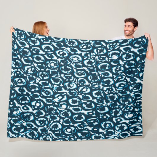 Couverture Polaire Abstrait 190819 - 02 - Style Indigo (En situation)