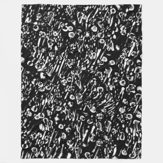 Couverture Polaire Abstrait 190819 - 08 - Noir et blanc (Devant)