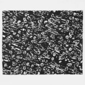 Couverture Polaire Abstrait 190819 - 08 - Noir et blanc (Devant (Horizontal))