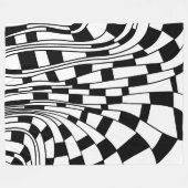 Couverture Polaire Abstrait 290417 - Noir sur blanc (Devant (Horizontal))