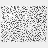 Couverture Polaire Abstrait 300117 - Noir sur blanc (Devant (Horizontal))