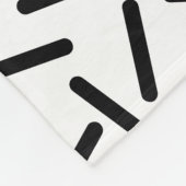 Couverture Polaire Abstrait 300117 - Noir sur blanc (Coin)