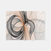 Couverture Polaire Abstrait Anthracite Grey Sienna Art moderne fracta (Devant (Horizontal))