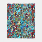 Couverture Polaire Abstrait Artistic Retro Cool Waves Art Motif (Devant)