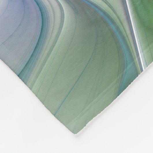 Couverture Polaire Abstrait Bleu Vert Papillon Imaginaire Fractal Art (Coin)