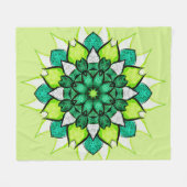 Couverture Polaire Abstrait Boho Floral Mandala (Devant (Horizontal))