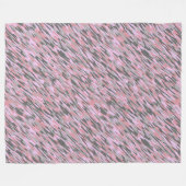 Couverture Polaire abstrait camouflage vert rose et gris (Devant (Horizontal))