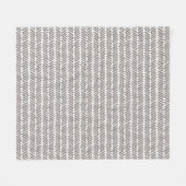 Couverture Polaire Abstrait Chevron Art chic blanc éléphant gris (Devant (Horizontal))