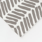 Couverture Polaire Abstrait Chevron Art chic blanc éléphant gris (Coin)