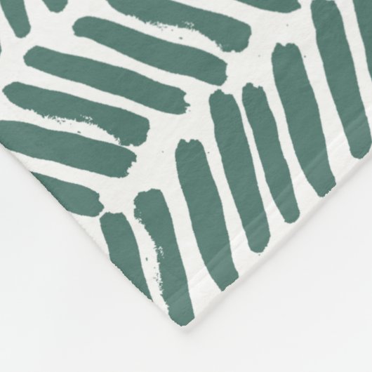 Couverture Polaire Abstrait Chevron blanc chic gris gris vert (Coin)