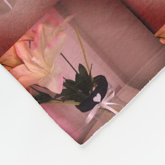 Couverture Polaire Abstrait de fleurs embellisées (Coin)